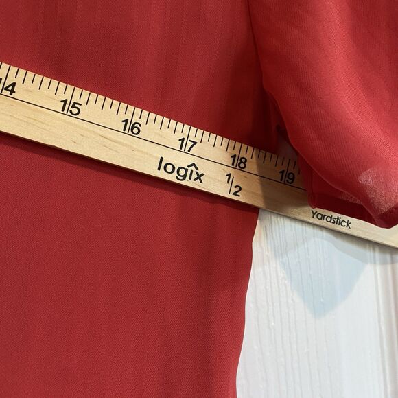 Van Heusen Blouse Womens Sz XS Career Officecore Corpcore Coral - Picture 8 of 8